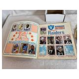 1983 Topps NFL Football Sticker Album (partially complete) with Box of Stickers