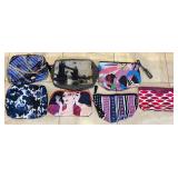 LR - Set of 7 Assorted Cosmetic Bags with Colorful Prints