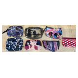 LR - Set of 7 Assorted Cosmetic Bags with Colorful Prints