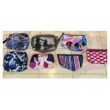 LR - Set of 7 Assorted Cosmetic Bags with Colorful Prints