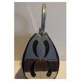 LR - Dog-Themed Vintage Style Handbag with Metal Handle