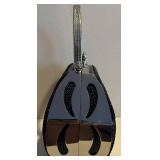 LR - Dog-Themed Vintage Style Handbag with Metal Handle