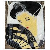 LR - Vintage Beaded Jeromes Shoulder Purse with Geisha Design