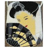 LR - Vintage Beaded Jeromes Shoulder Purse with Geisha Design