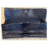 LR - Bottega Veneta Python Clutch and Susan Gail Black Leather Purse Set