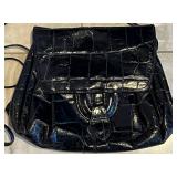 LR - Bottega Veneta Python Clutch and Susan Gail Black Leather Purse Set