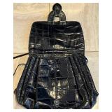 LR - Bottega Veneta Python Clutch and Susan Gail Black Leather Purse Set