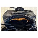 LR - Bottega Veneta Python Clutch and Susan Gail Black Leather Purse Set