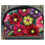 LR - Beaded Clutch Purse and Embroidered Change Purse Set