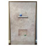 DR - Adam Sorensen Abstract Art Painting with Blue and Green Spheres