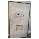 DR - Adam Sorensen Abstract Art Painting with Blue and Green Spheres