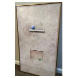 DR - Adam Sorensen Abstract Art Painting with Blue and Green Spheres