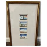 DR - Pair of Framed Tuscan Countryside Watercolor Art Prints