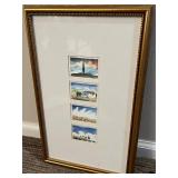 DR - Pair of Framed Tuscan Countryside Watercolor Art Prints