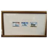 DR - Pair of Framed Tuscan Countryside Watercolor Art Prints