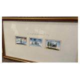 DR - Pair of Framed Tuscan Countryside Watercolor Art Prints