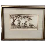 DR -Vintage Etching by Si Raymond, Wild Flowers