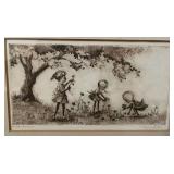 DR -Vintage Etching by Si Raymond, Wild Flowers