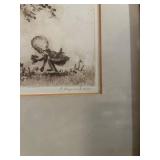 DR -Vintage Etching by Si Raymond, Wild Flowers