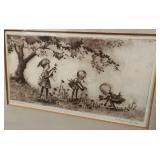 DR -Vintage Etching by Si Raymond, Wild Flowers