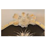 ML - Venetian Glass Wall Mirror - Black Glass with Silver Embellishments