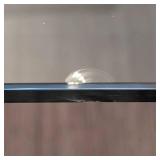 DR - Glass-Top Dining Table with Black Pedestal Bases