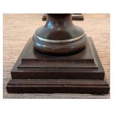 DR - Glass-Top Dining Table with Black Pedestal Bases