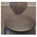 DR - Glass-Top Dining Table with Black Pedestal Bases