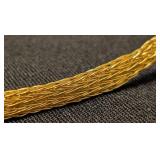 K - Vintage 18K Gold Bracelet with Diamond Chips