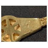 K - Vintage 18K Gold Bracelet with Diamond Chips