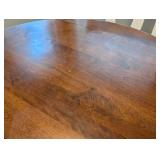 K - Round Dining Table Set, Wood Top, Cream-Painted Base with 4 Chairs