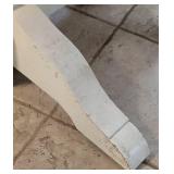 K - Round Dining Table Set, Wood Top, Cream-Painted Base with 4 Chairs