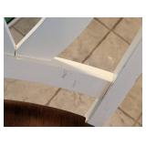 K - Round Dining Table Set, Wood Top, Cream-Painted Base with 4 Chairs