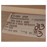 K - Round Dining Table Set, Wood Top, Cream-Painted Base with 4 Chairs