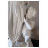 UL - Damico Gossin Porcelain Sculpture - Woman with Basket of Flowers