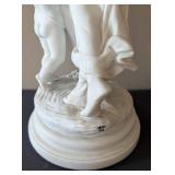 UL - Damico Gossin Porcelain Sculpture - Woman with Basket of Flowers