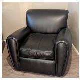 UL - Shenandoah Black Leather Armchair