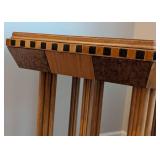 LR - Side Table - Octagonal Inlaid Wood with Checkered Edge