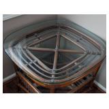 SR - Rattan Side Table Glass Top
