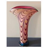 UL - Rick Strini Iridescent Art Glass Vase