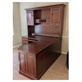 UL - Golden Oak Desk / Hutch Combo