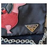 UL - Prada 1MB007 Busta con Lampo Nero + Petalo Dachshund Pouch Clutch Bag
