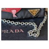UL - Prada 1MB007 Busta con Lampo Nero + Petalo Dachshund Pouch Clutch Bag