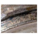 K - Vanity Jar - Antique Sterling Silver Top, Cut Glass with Rose Motifs,