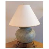 LR - Thai-made Ceramic Table Lamp with White Shade