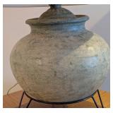 LR - Thai-made Ceramic Table Lamp with White Shade