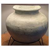 LR - Thai-made Ceramic Table Lamp with White Shade