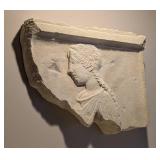 Plaster Wall Hanging Relief - Classical Female Profile