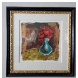 LR - Gabriel Juarez Mixed Media Floral Still Life Framed Paintings - Triptych (Lot of 3)