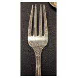 K - Sterling Silver Serving Spoon - 8 in - Ornate Floral Pattern (Lot of 3)